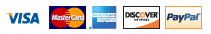 visa, amex, mastercard, discover, paypal